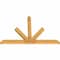 Ekena Millwork Saratoga Rough Sawn Timber Gable Bracket, Western Red Cedar, 96"W x 64"H x 4"D x 6"F, 16/12 Pitch GBW096X64X0406SAR00RWR - alternate 2